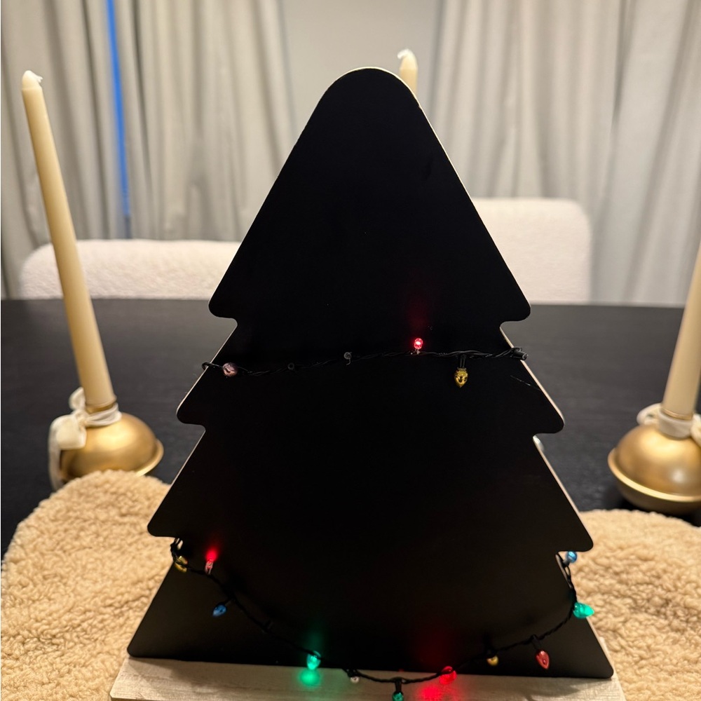 Black Holiday chalkboard christmas Tree
